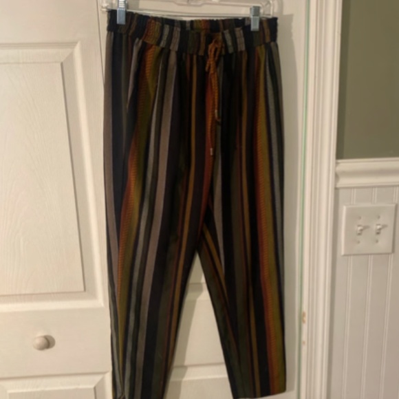 olive, green, orange, crimson and black Boho Harem pants - Picture 1 of 2